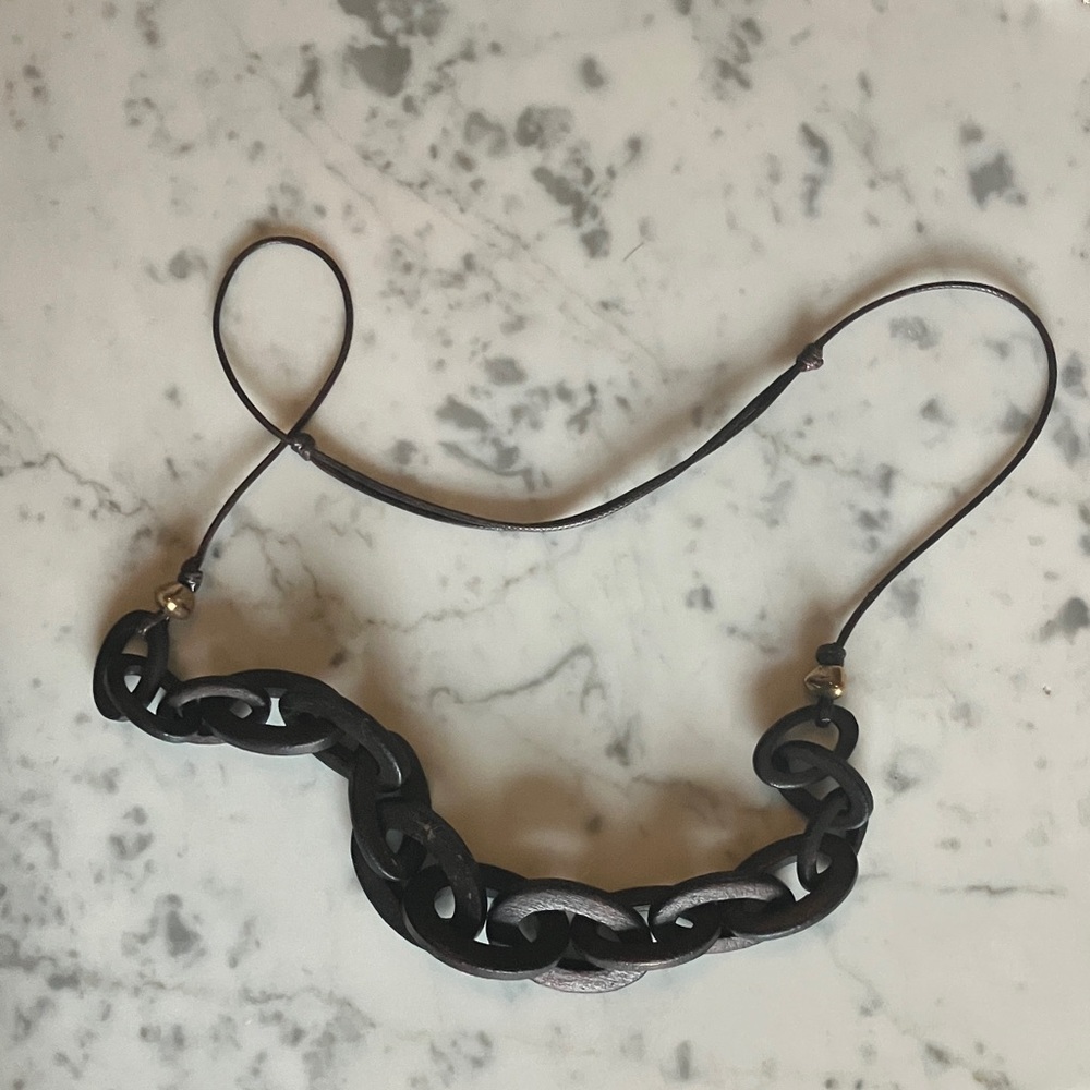 J. Jill Black and Silver Chain Necklace